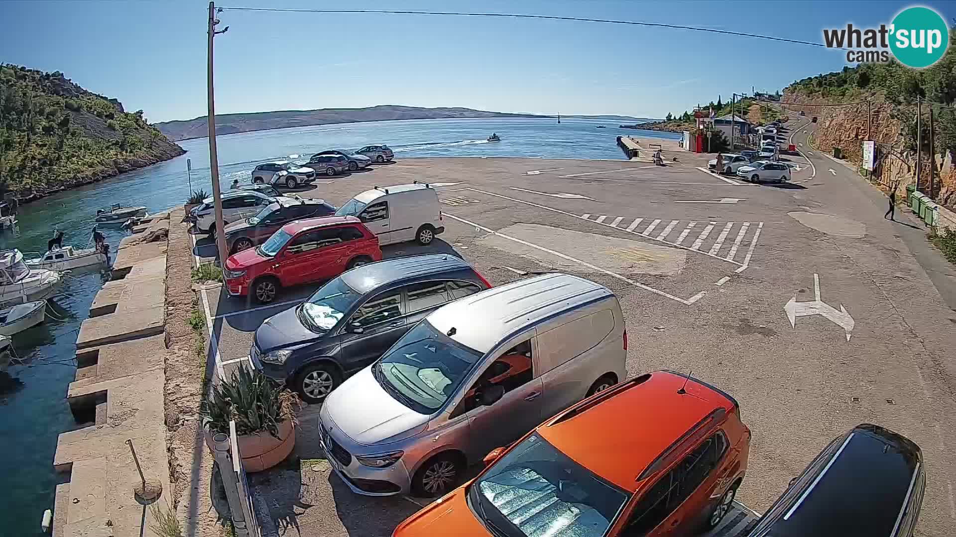 Webcam Prizna ferry port to Pag island