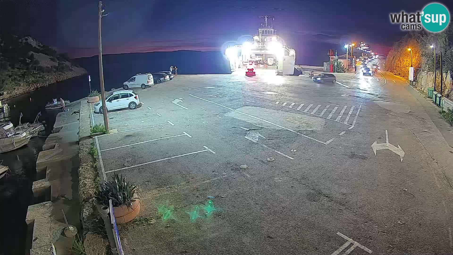 Webcam Prizna ferry port to Pag island