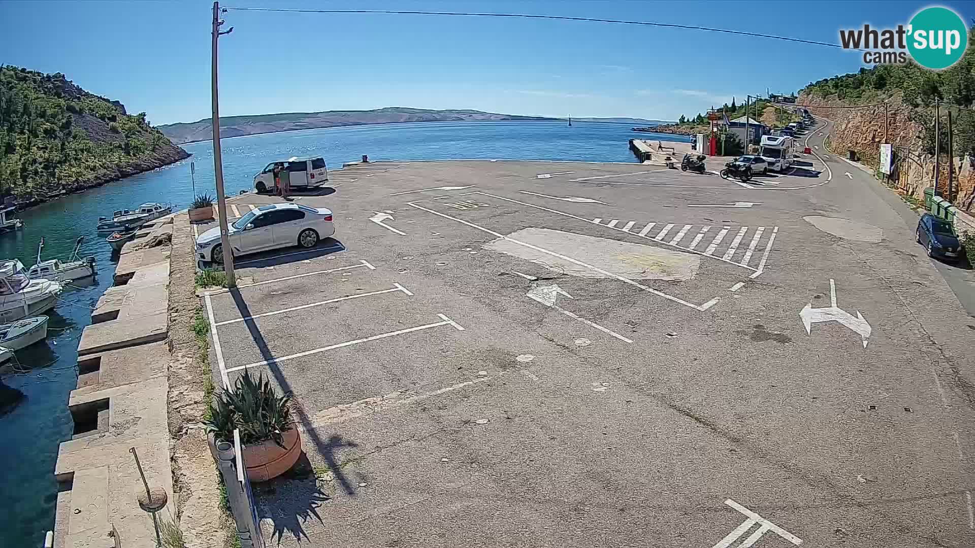 Webcam port de ferry de Prizna – vers l’île de Pag