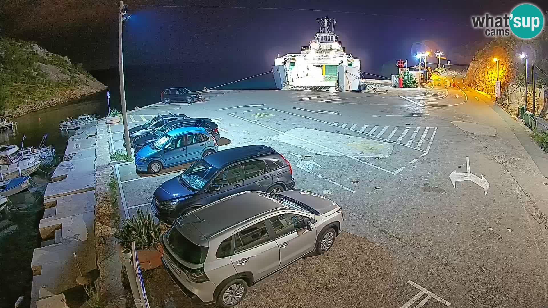 Webcam Fährhafen Prizna – zur Insel Pag