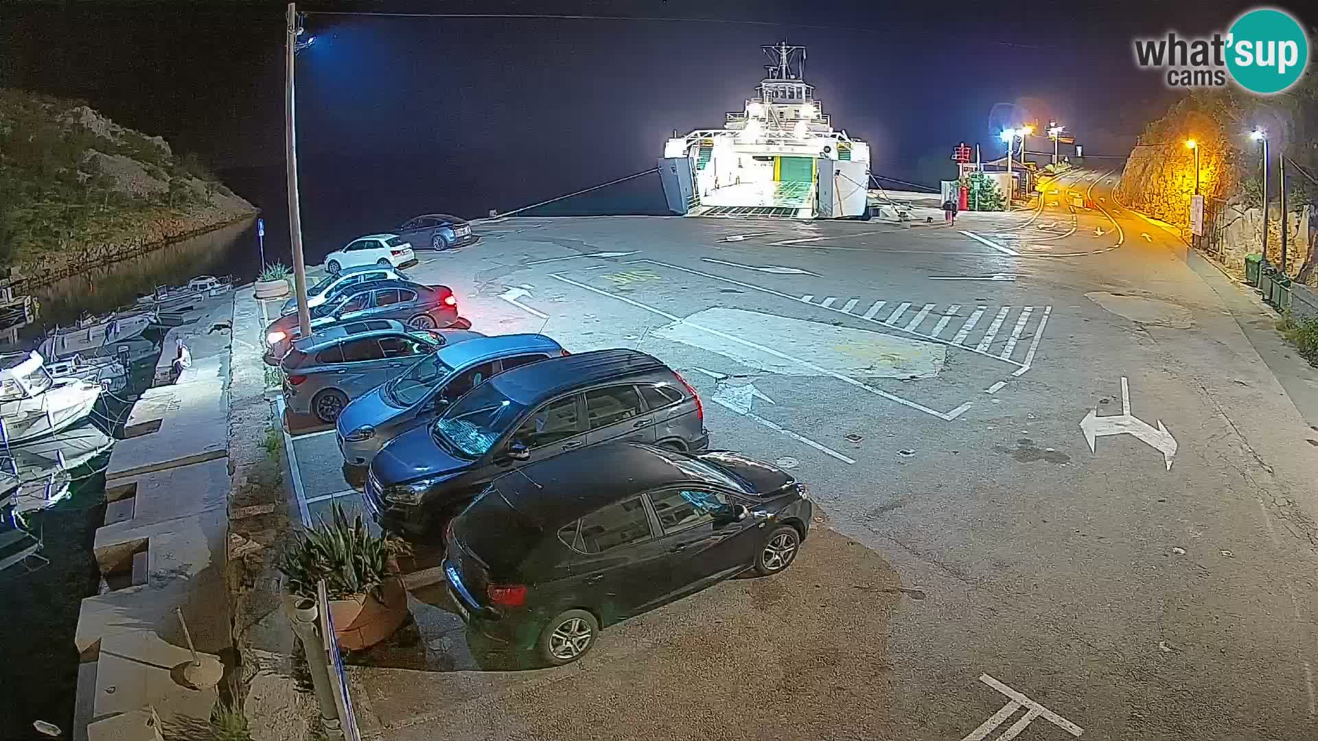 Webcam Prizna ferry port to Pag island