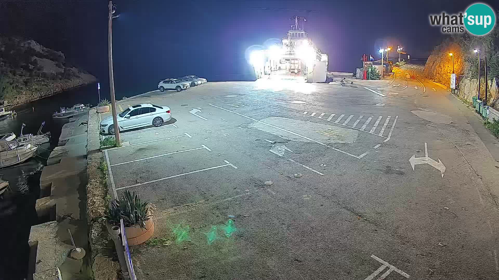 Webcam Prizna ferry port to Pag island