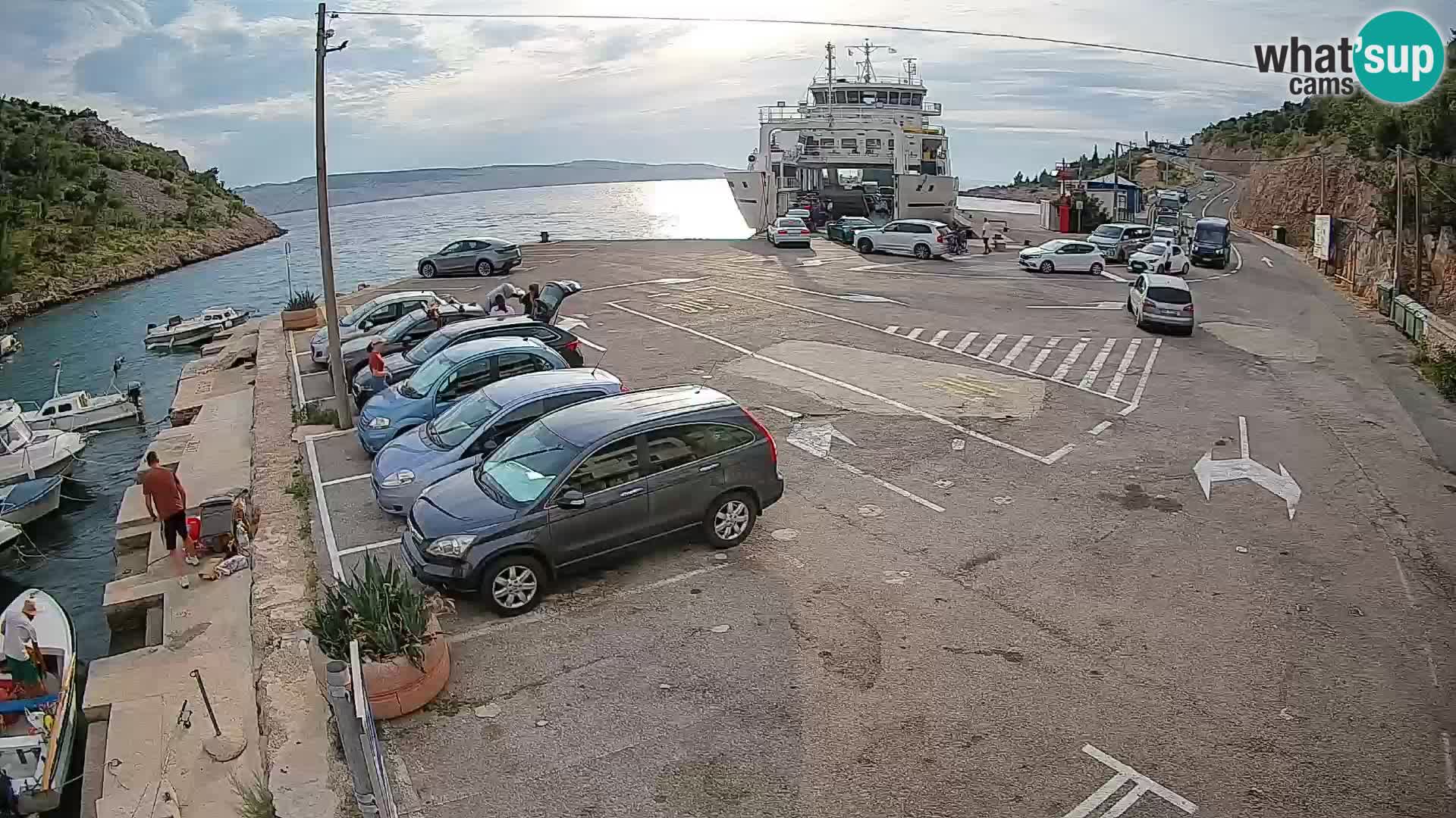 Webcam Fährhafen Prizna – zur Insel Pag