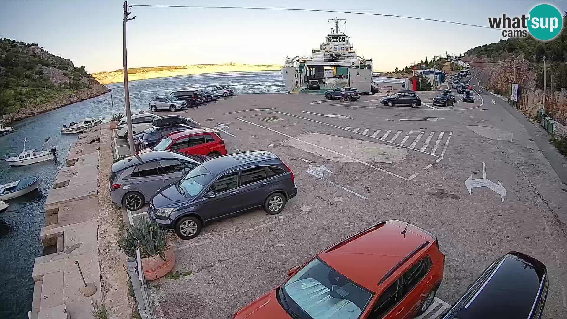 Webcam Fährhafen Prizna – zur Insel Pag