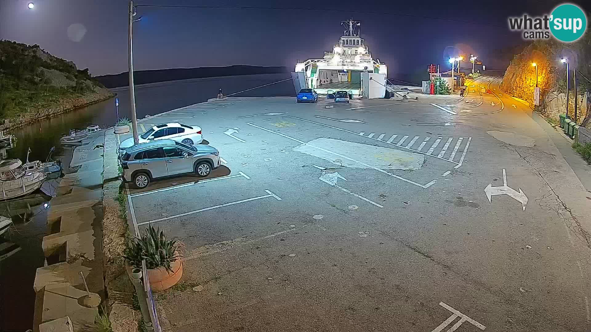 Webcam port de ferry de Prizna – vers l’île de Pag