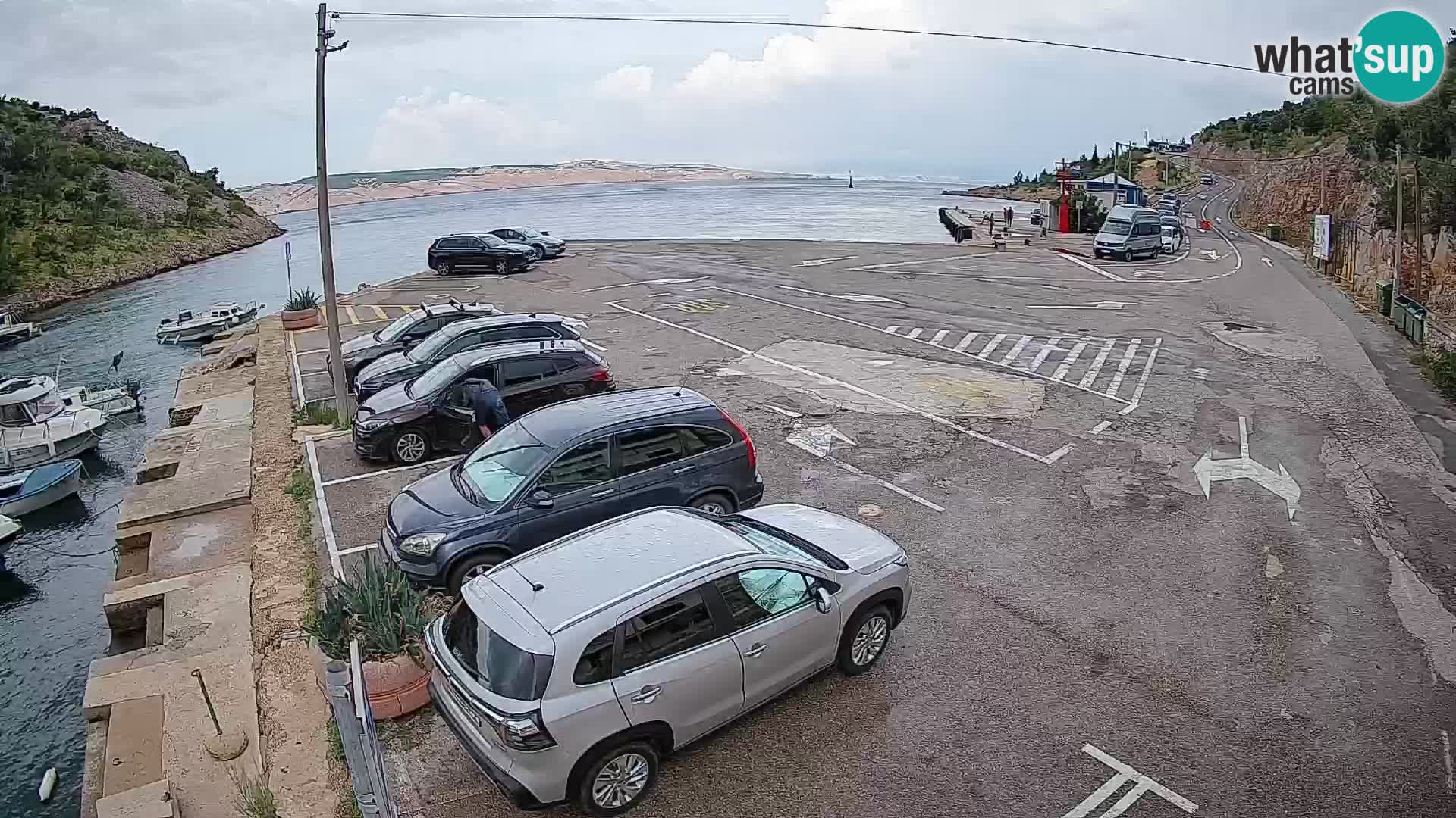 Webcam Prizna ferry port to Pag island
