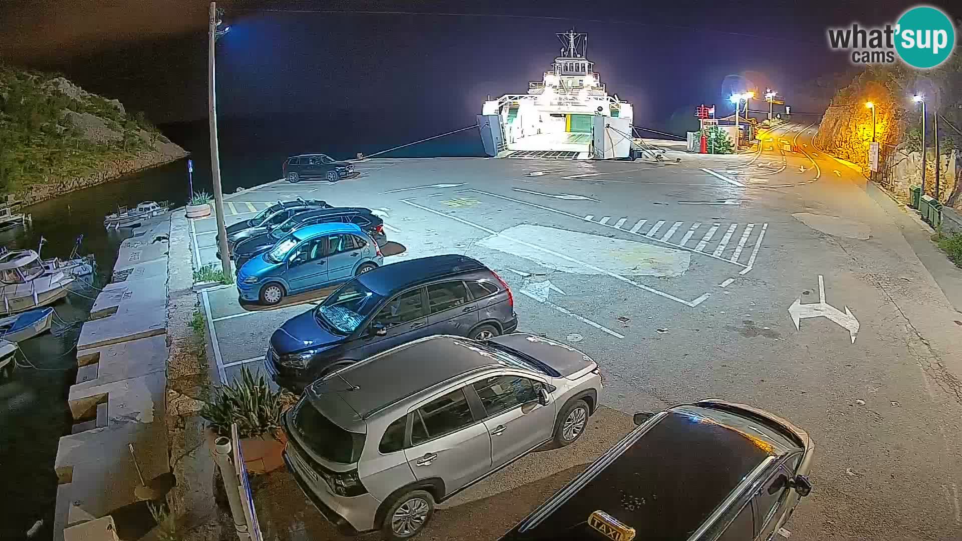 Webcam Prizna ferry port to Pag island