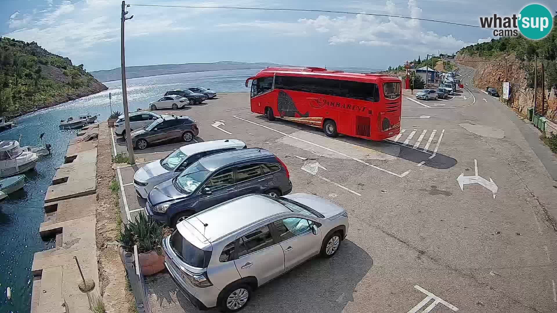 Webcam Prizna ferry port to Pag island