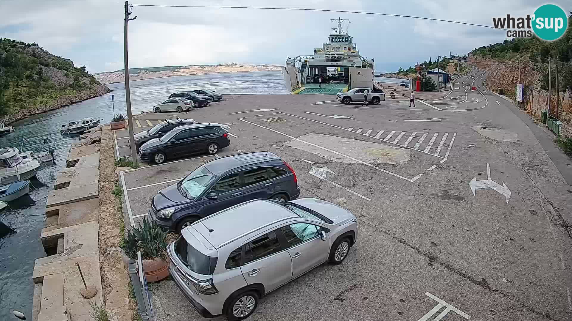 Webcam Fährhafen Prizna – zur Insel Pag