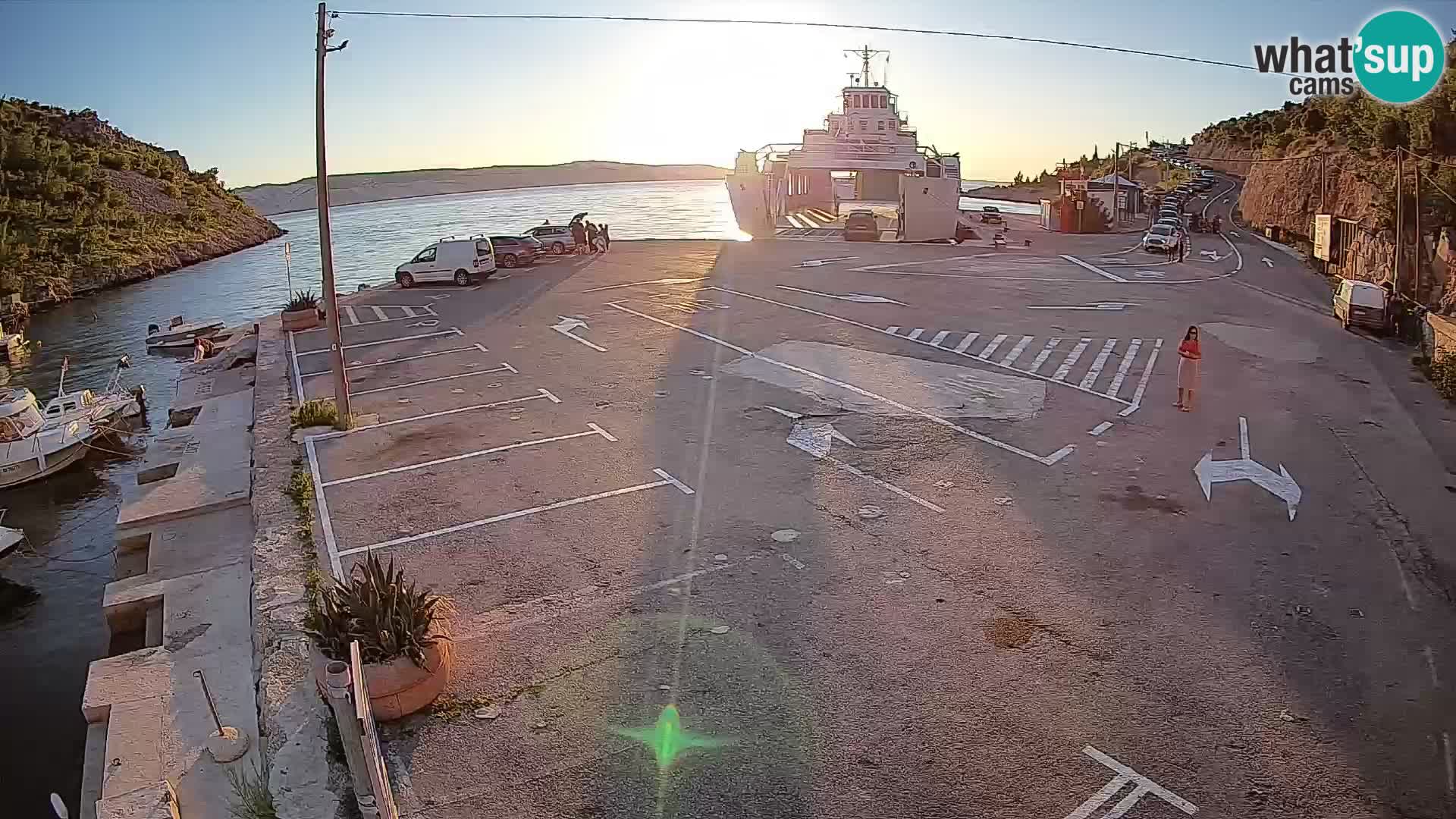 Webcam port de ferry de Prizna – vers l’île de Pag