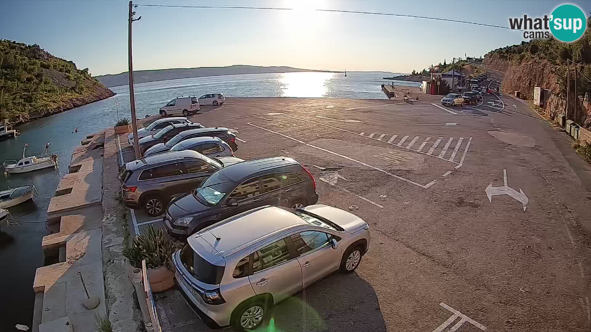 Webcam Prizna ferry port to Pag island