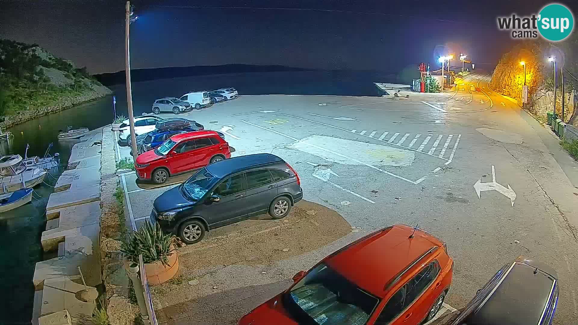 Webcam port de ferry de Prizna – vers l’île de Pag