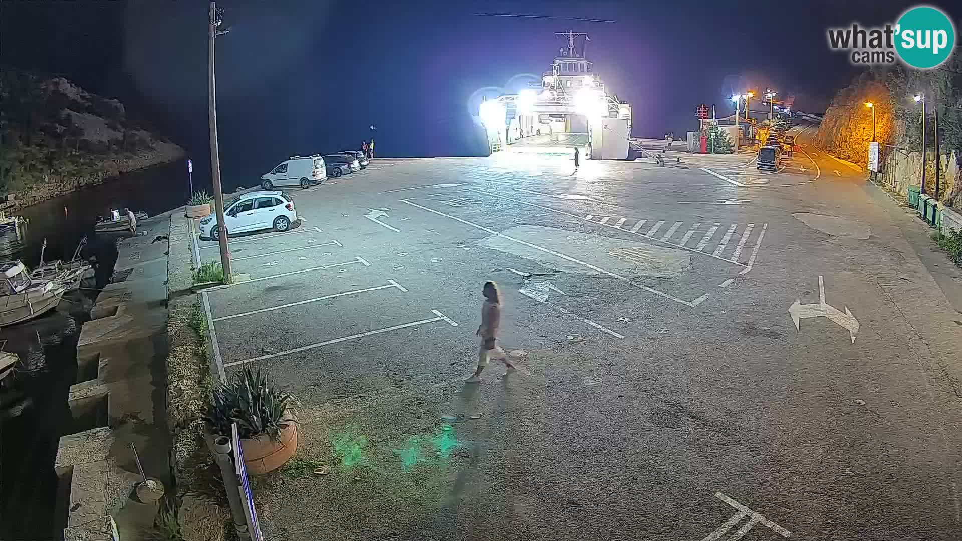 Webcam port de ferry de Prizna – vers l’île de Pag