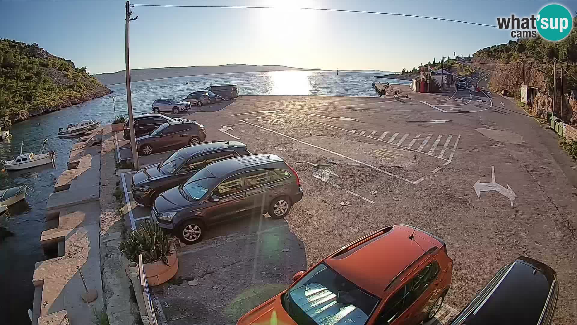 Webcam Fährhafen Prizna – zur Insel Pag