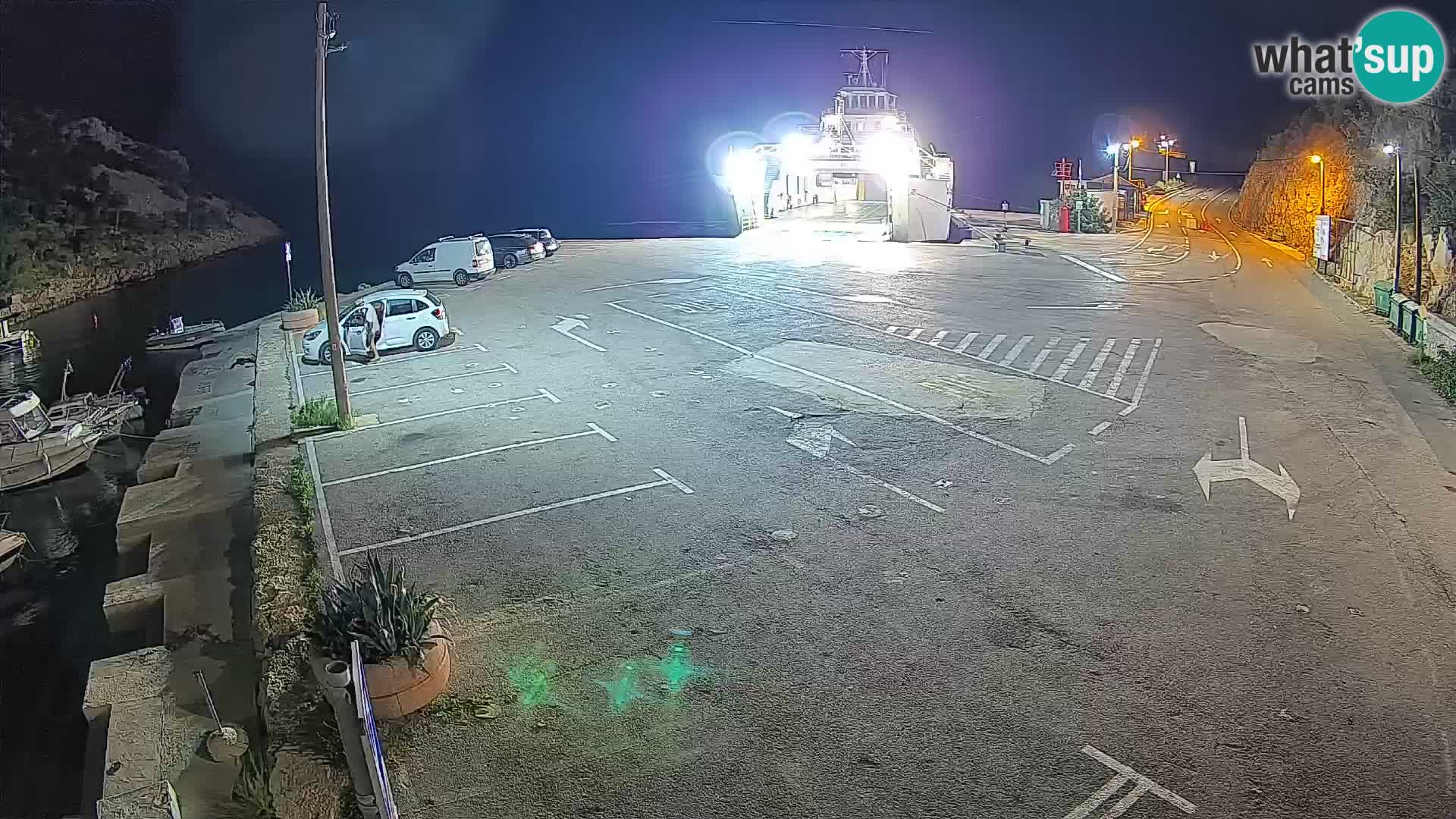 Webcam Fährhafen Prizna – zur Insel Pag
