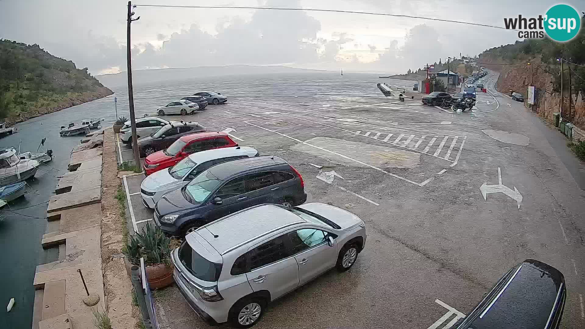 Webcam Prizna ferry port to Pag island