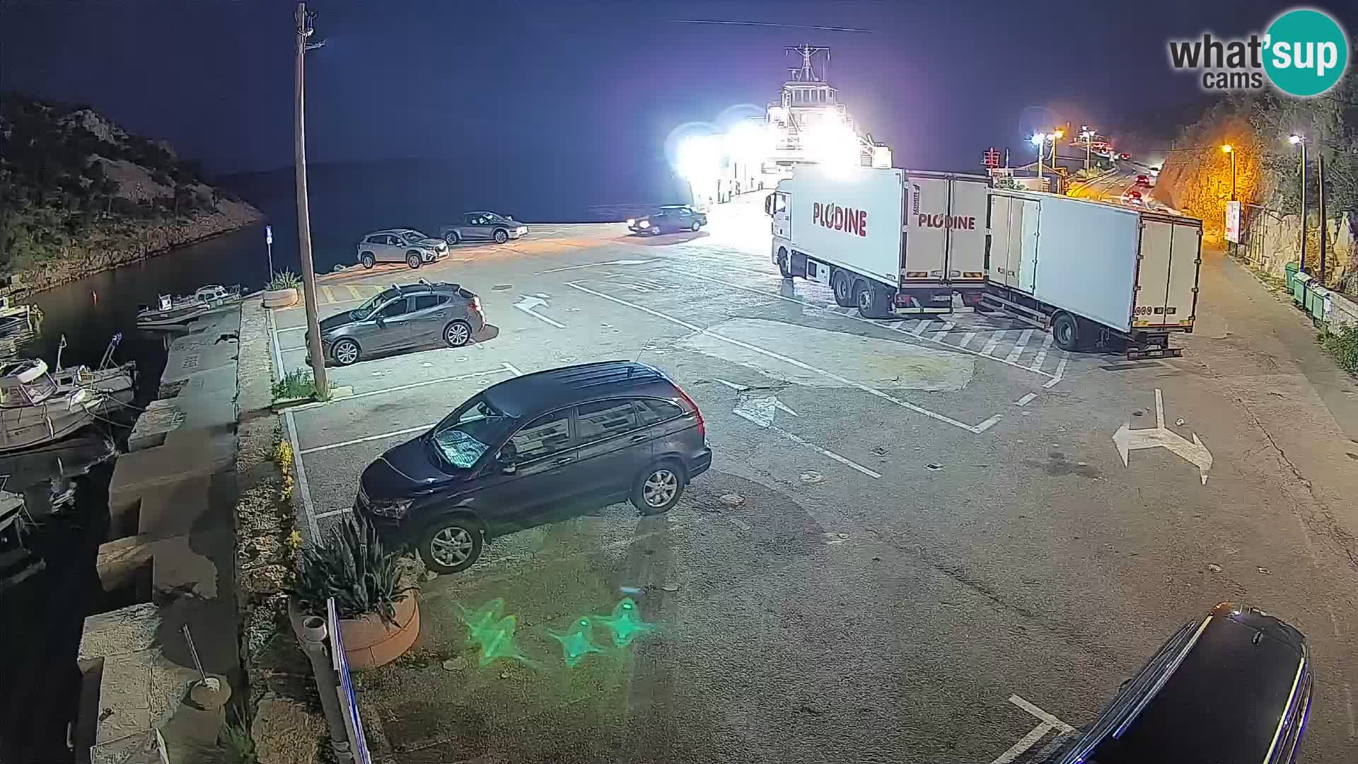 Webcam Prizna ferry port to Pag island