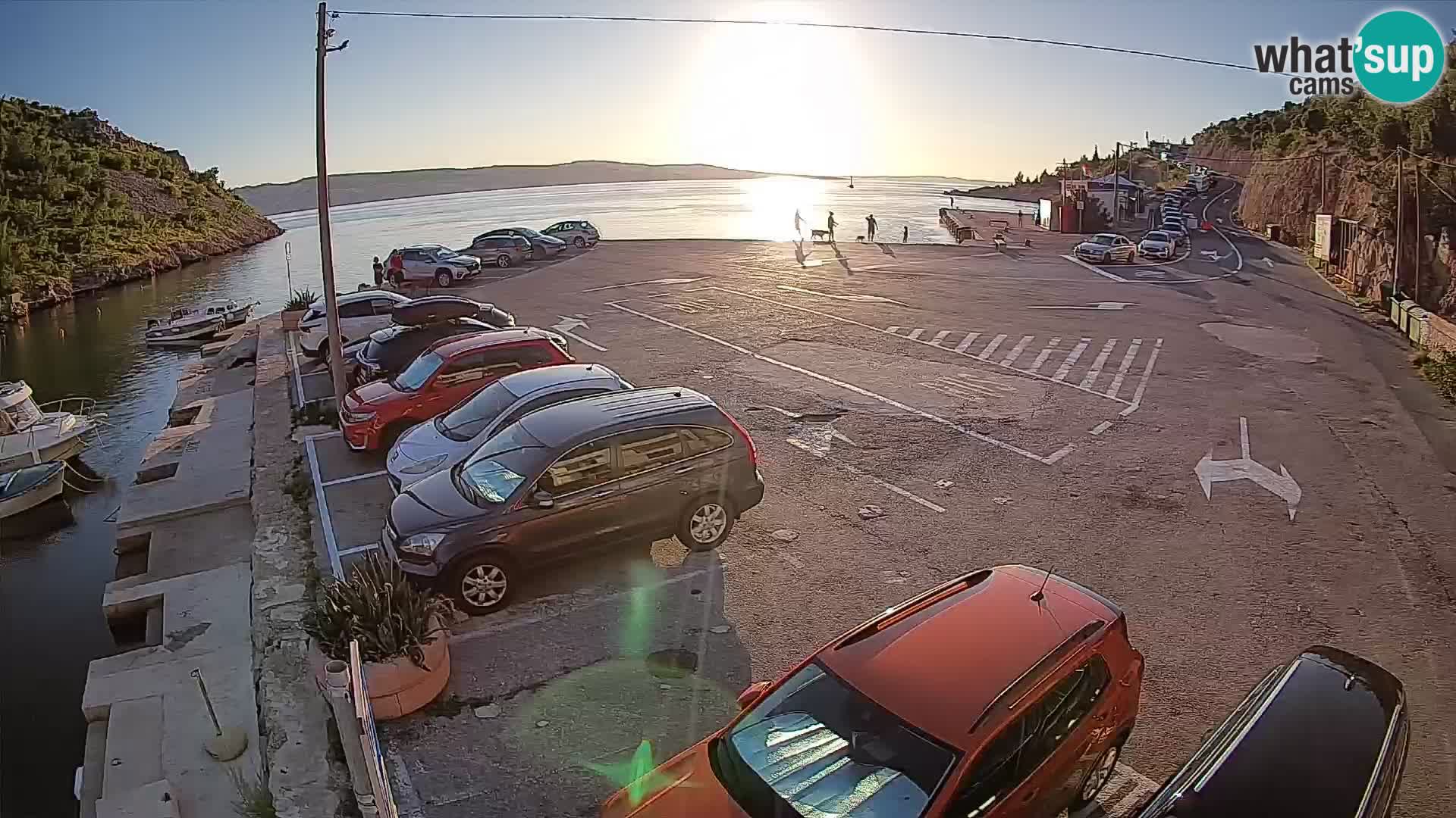 Webcam Prizna ferry port to Pag island