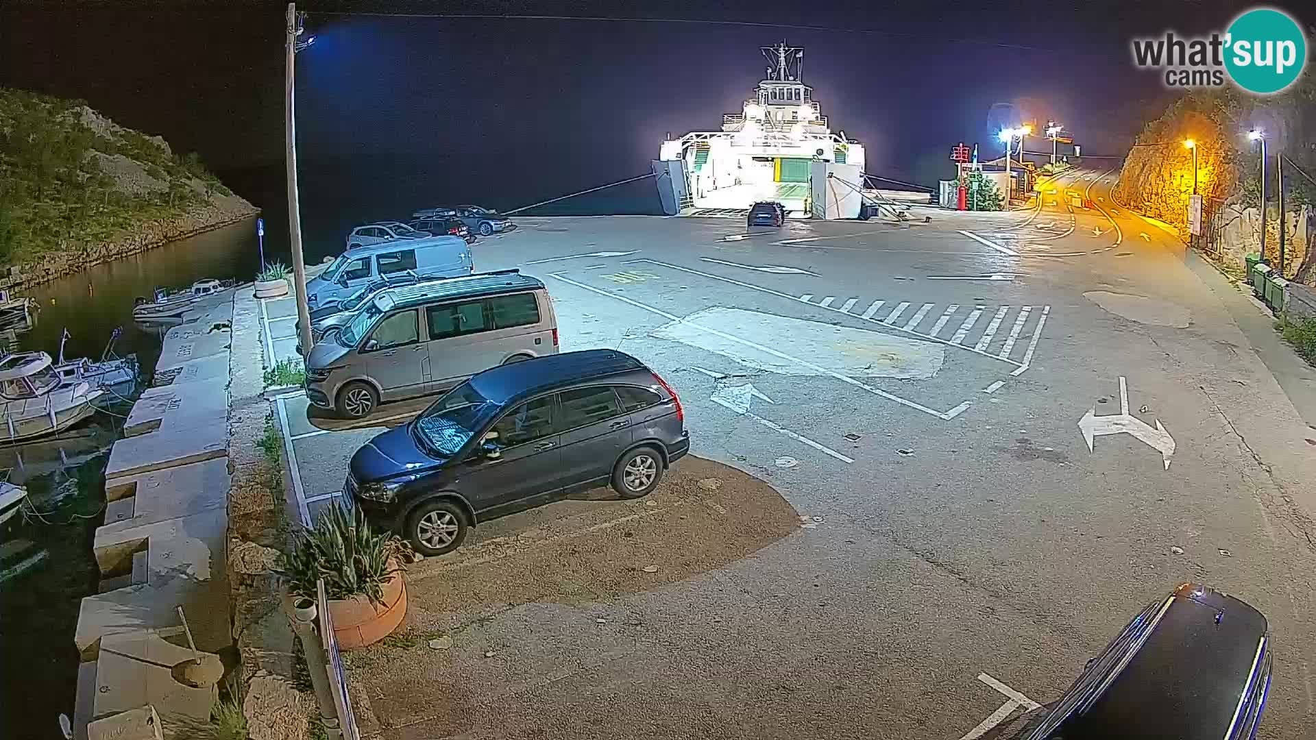 Webcam Fährhafen Prizna – zur Insel Pag