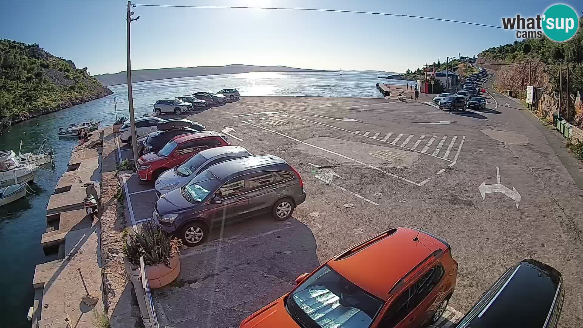 Webcam Fährhafen Prizna – zur Insel Pag