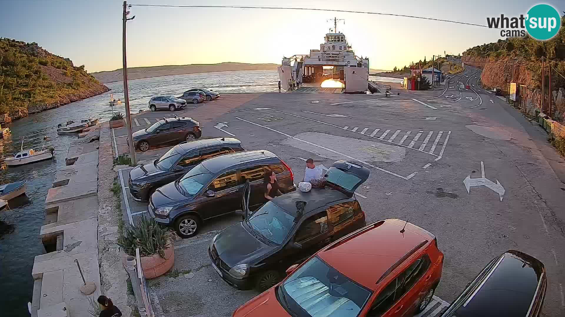 Webcam Fährhafen Prizna – zur Insel Pag