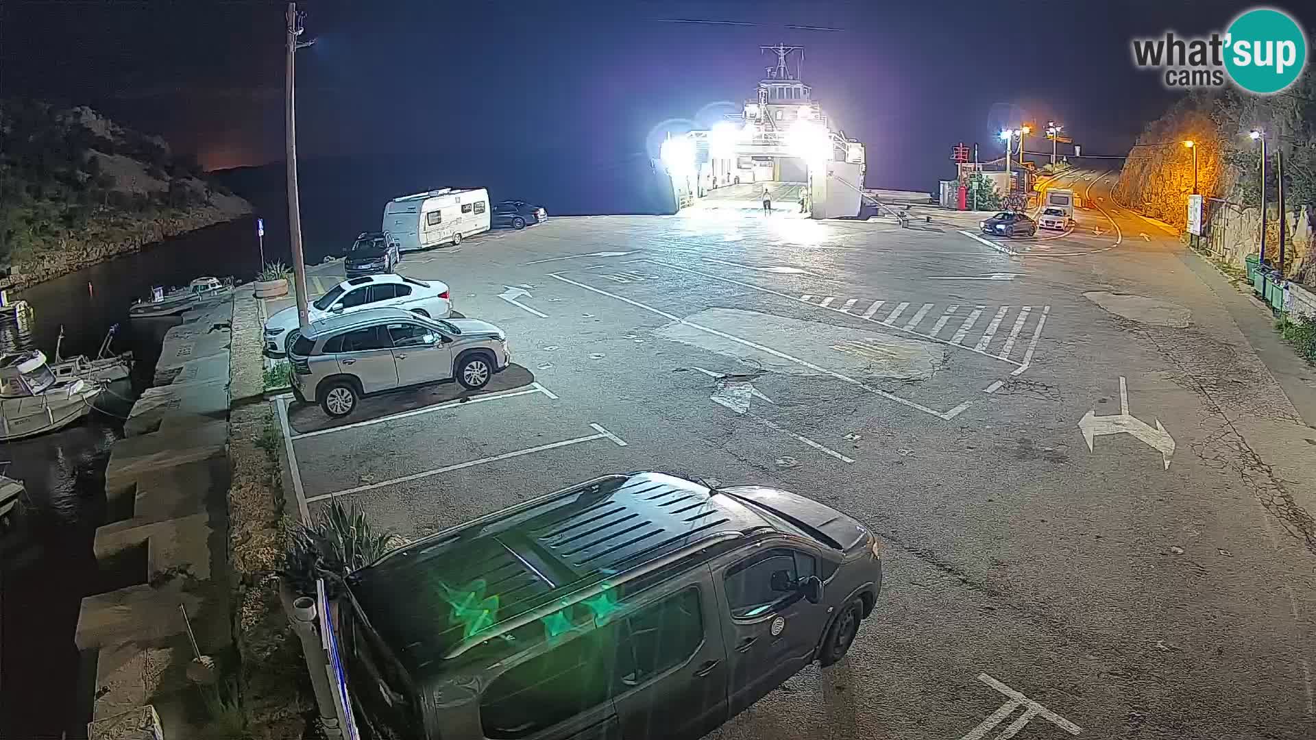 Webcam Fährhafen Prizna – zur Insel Pag