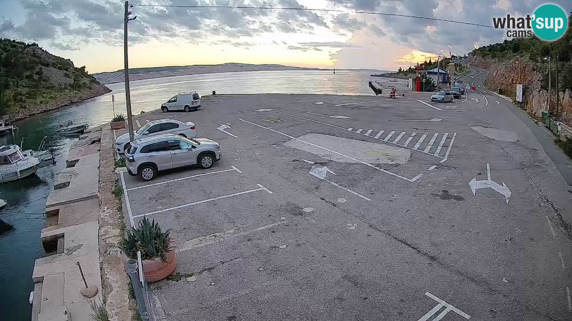 Webcam port de ferry de Prizna – vers l’île de Pag