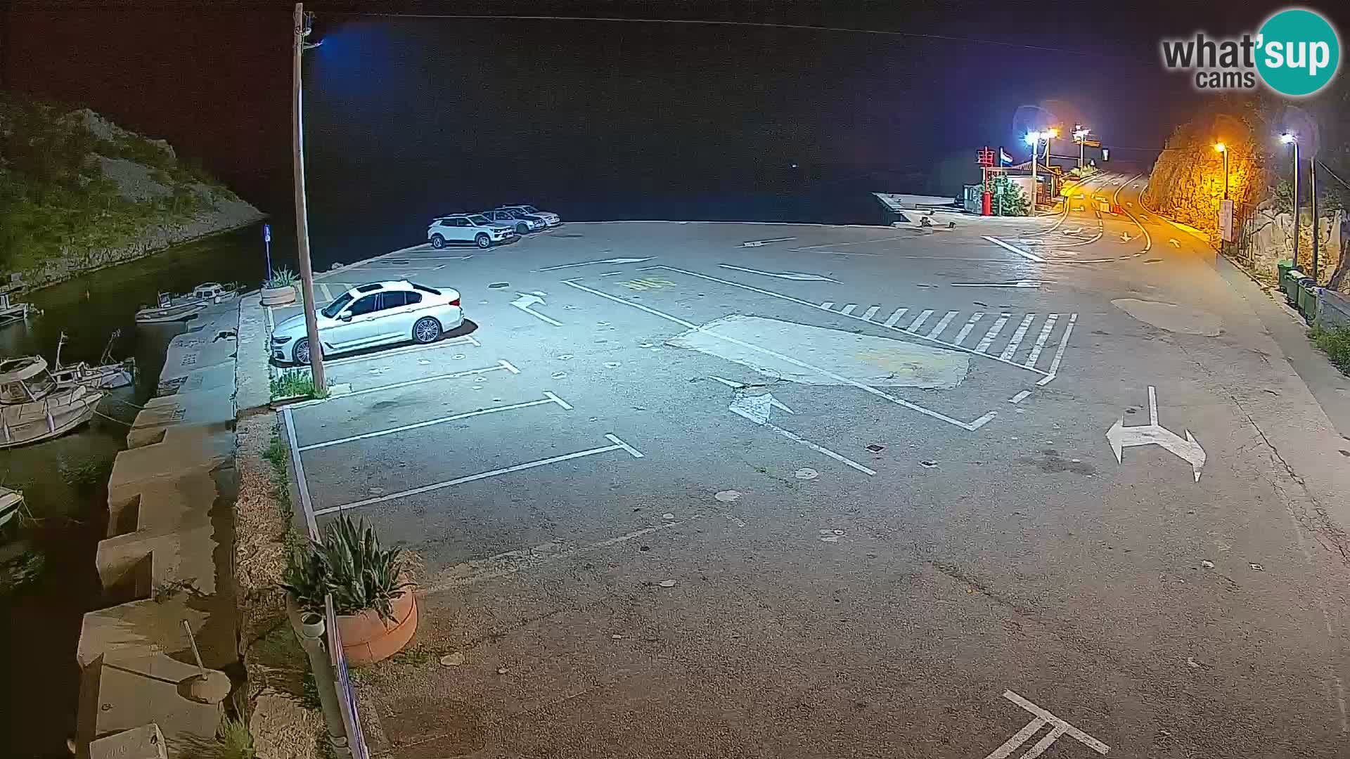 Webcam port de ferry de Prizna – vers l’île de Pag