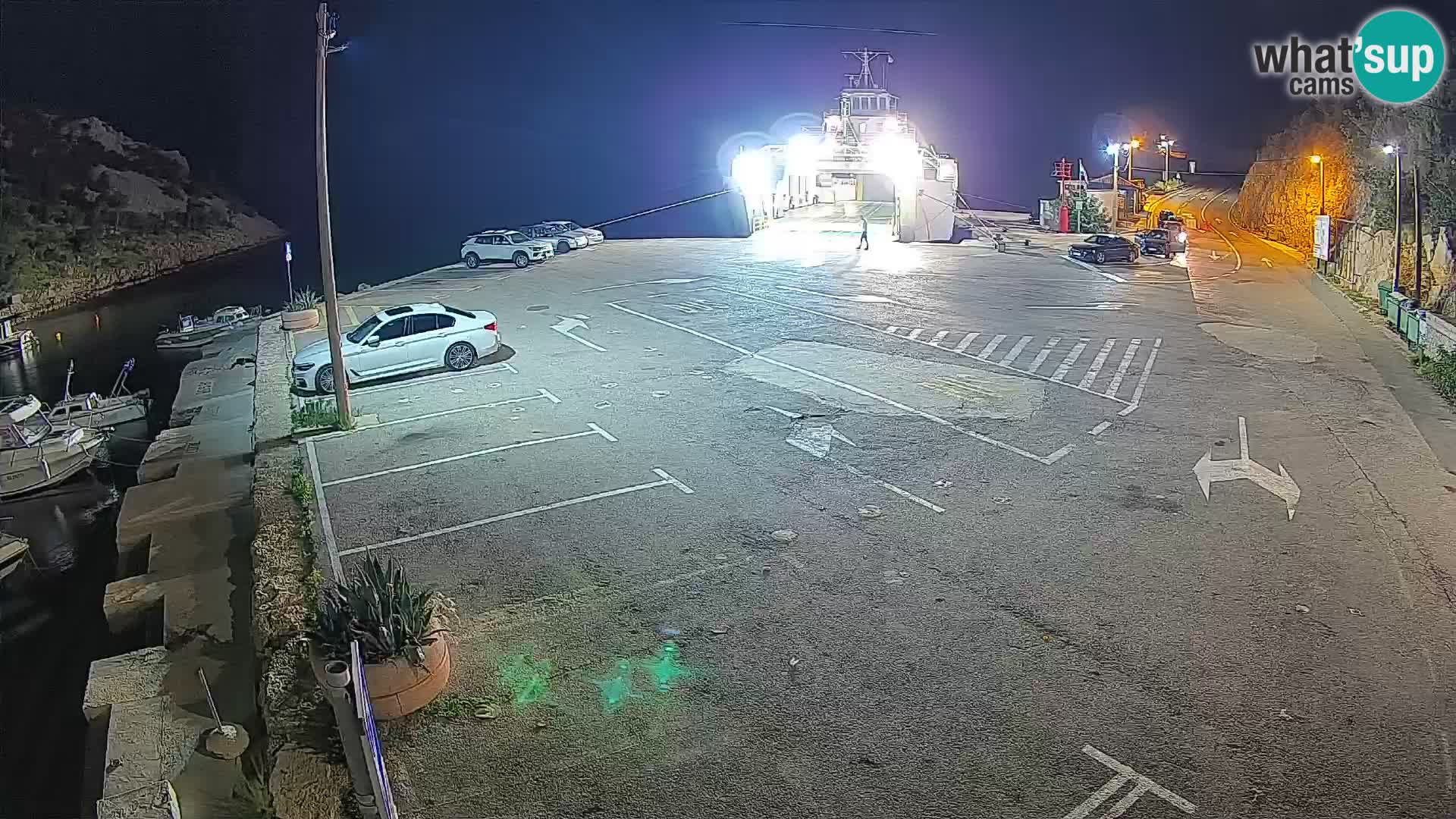 Webcam port de ferry de Prizna – vers l’île de Pag