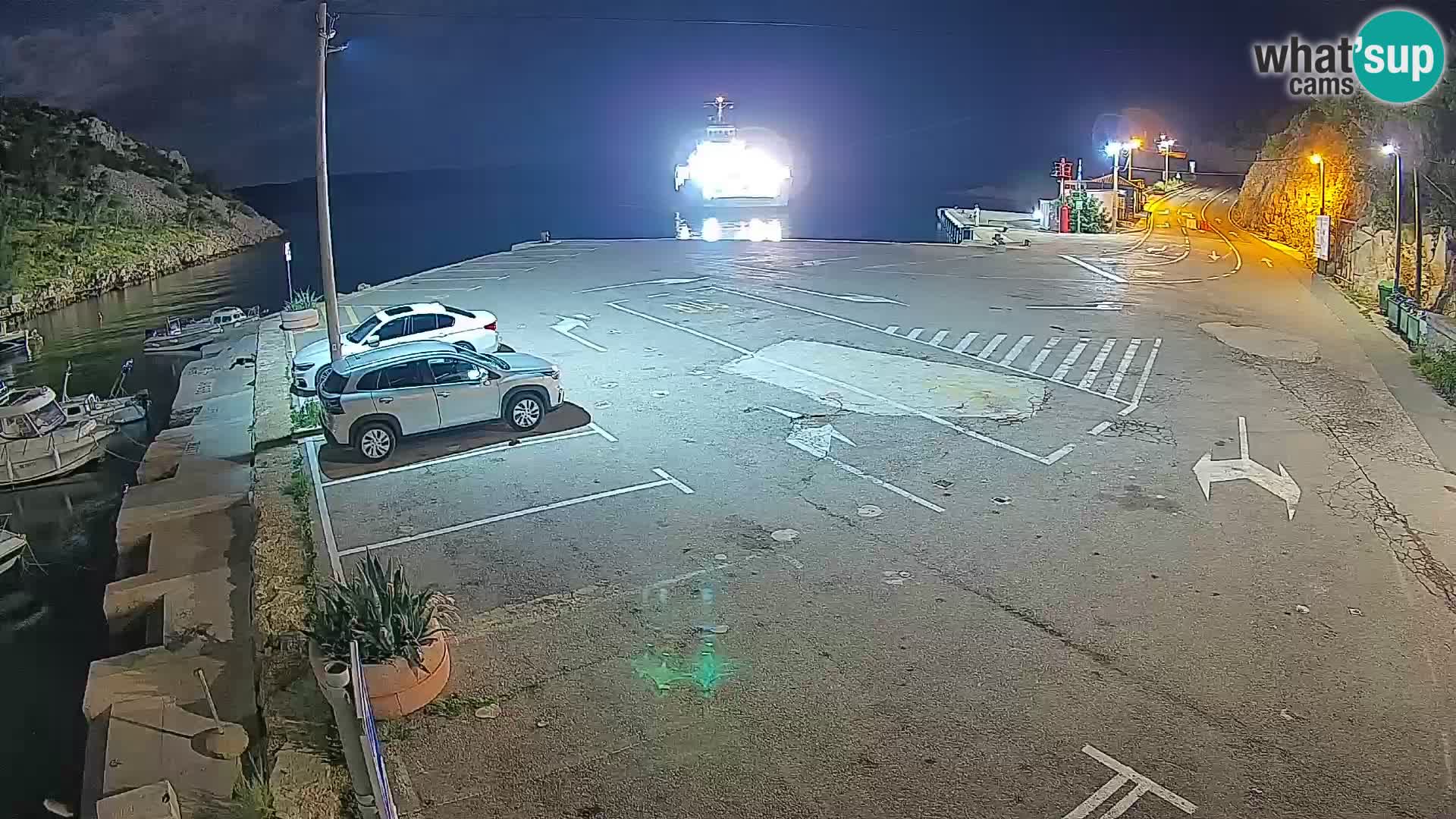 Webcam Prizna ferry port to Pag island