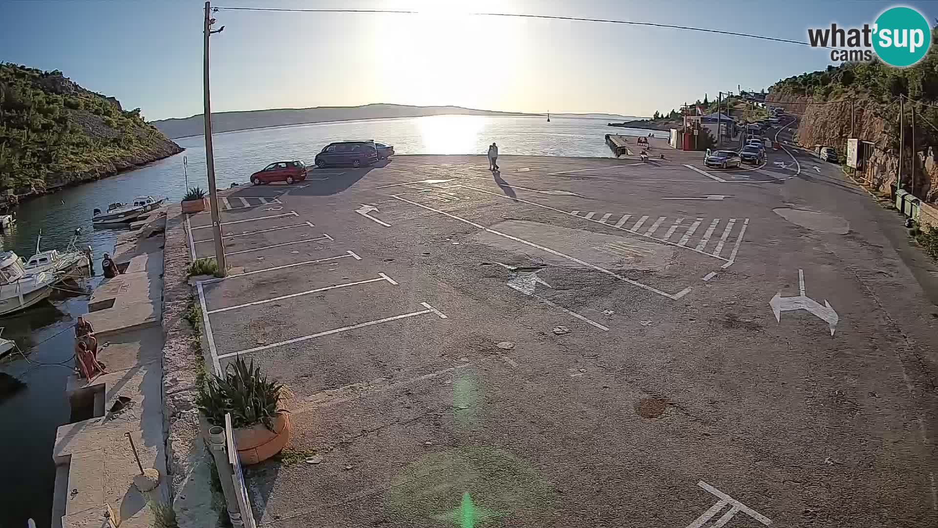 Webcam Prizna ferry port to Pag island