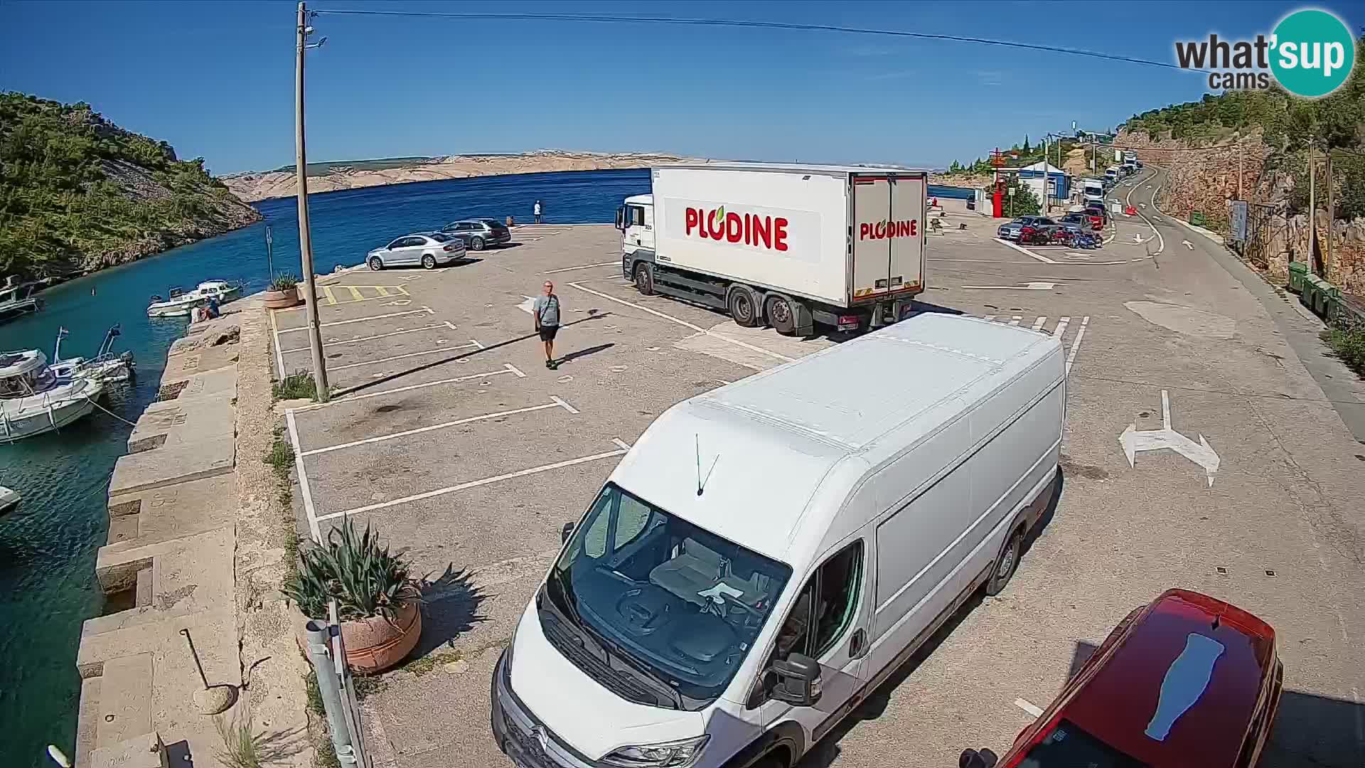 Webcam Fährhafen Prizna – zur Insel Pag