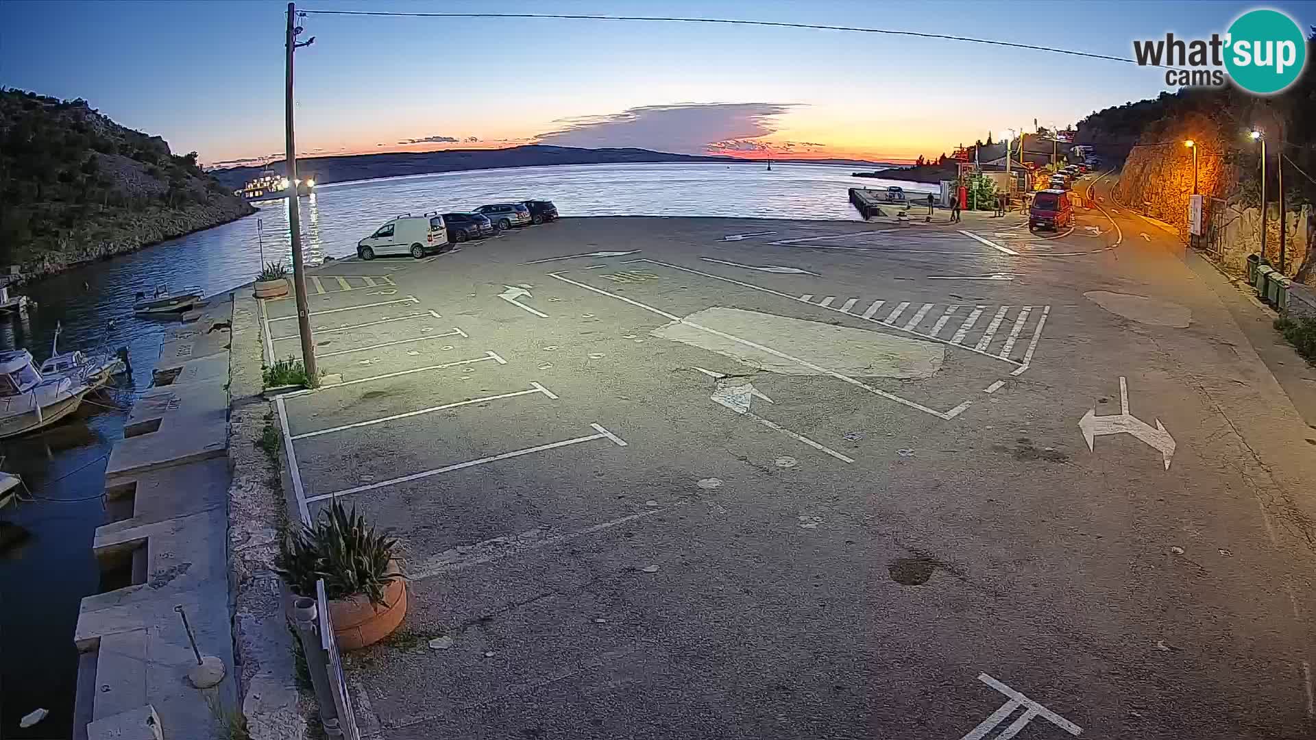 Webcam port de ferry de Prizna – vers l’île de Pag