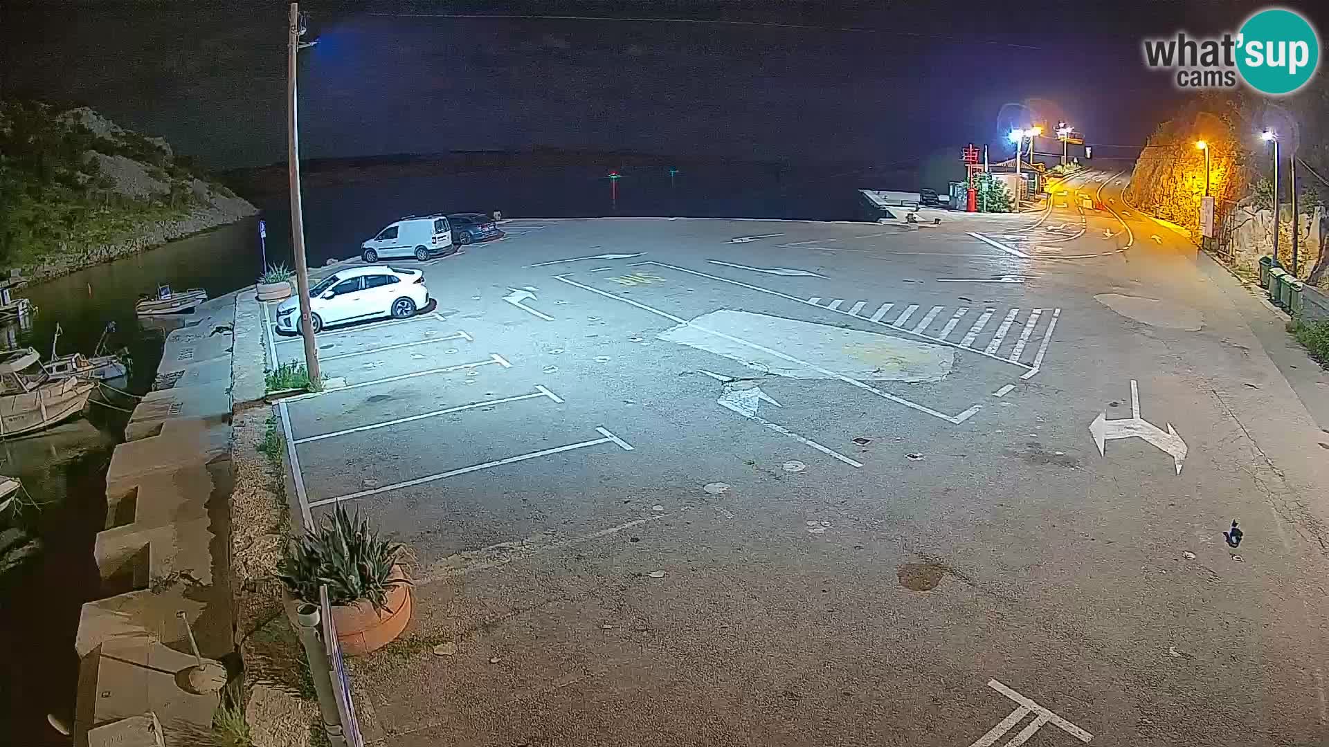 Webcam port de ferry de Prizna – vers l’île de Pag