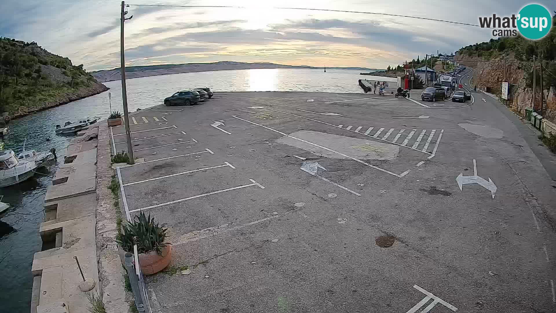 Webcam Fährhafen Prizna – zur Insel Pag
