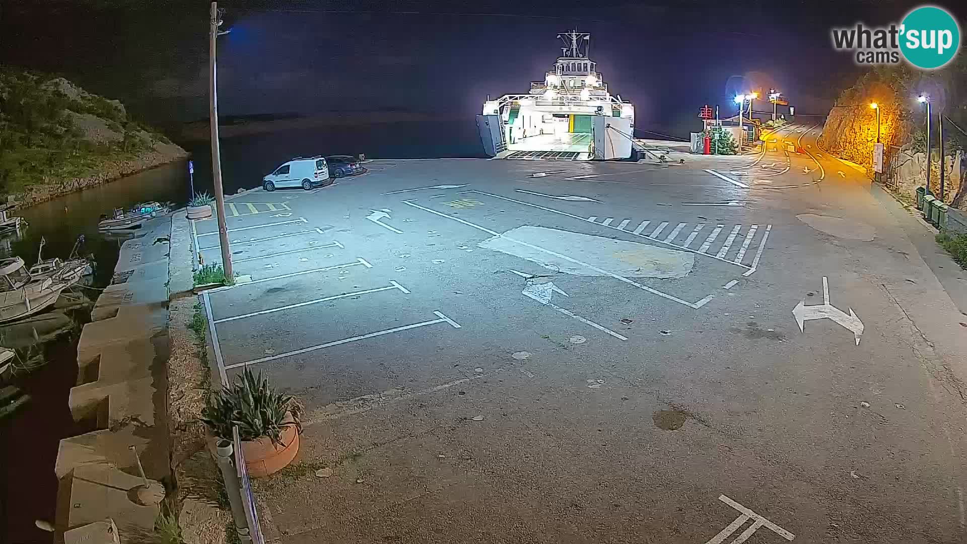 Webcam Fährhafen Prizna – zur Insel Pag