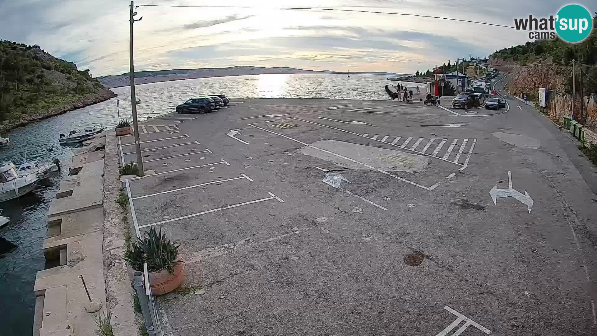 Webcam Fährhafen Prizna – zur Insel Pag