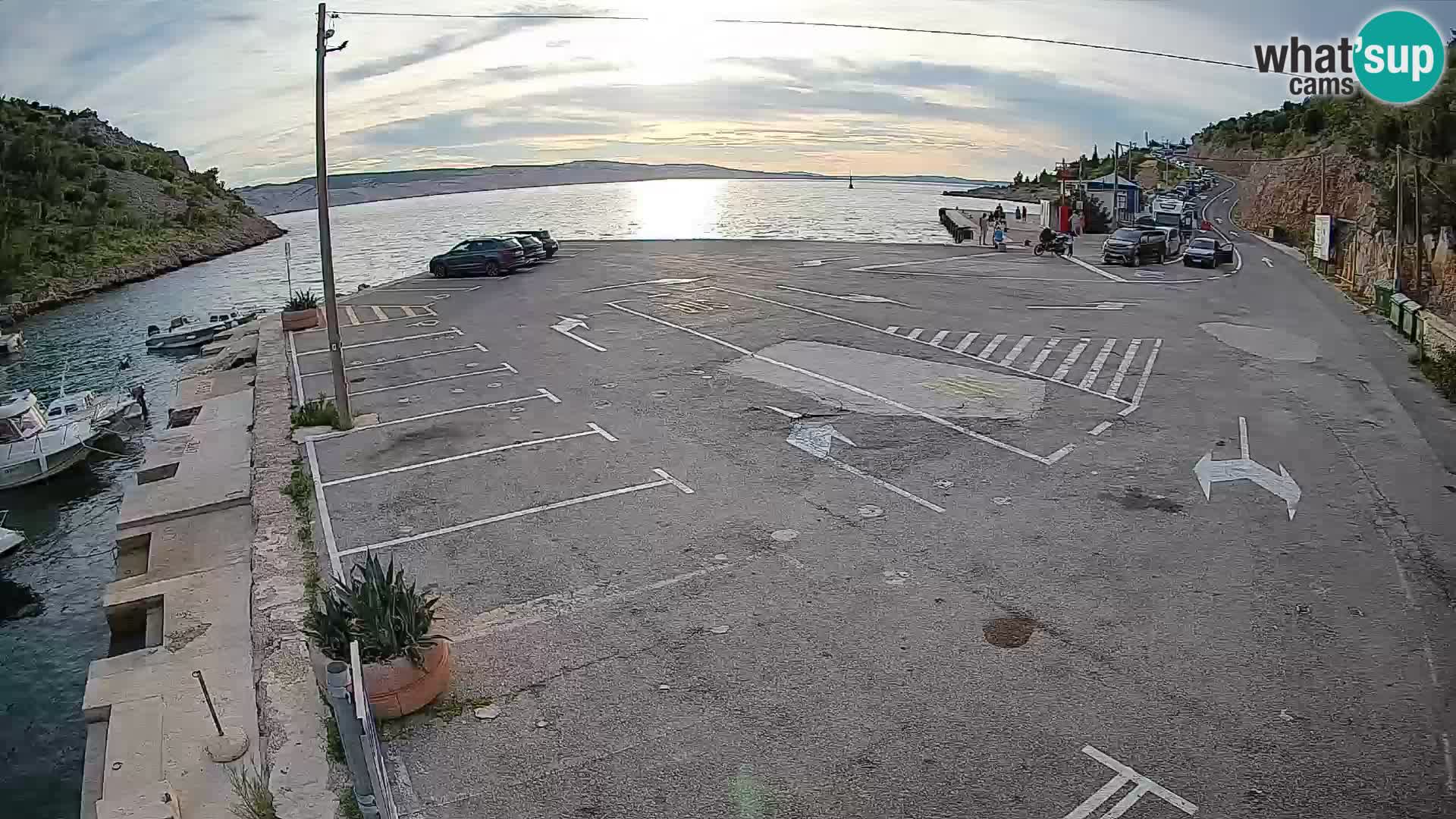 Webcam Prizna ferry port to Pag island