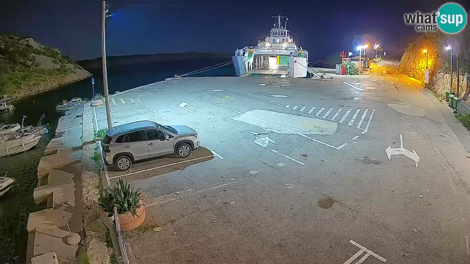 Webcam port de ferry de Prizna – vers l’île de Pag