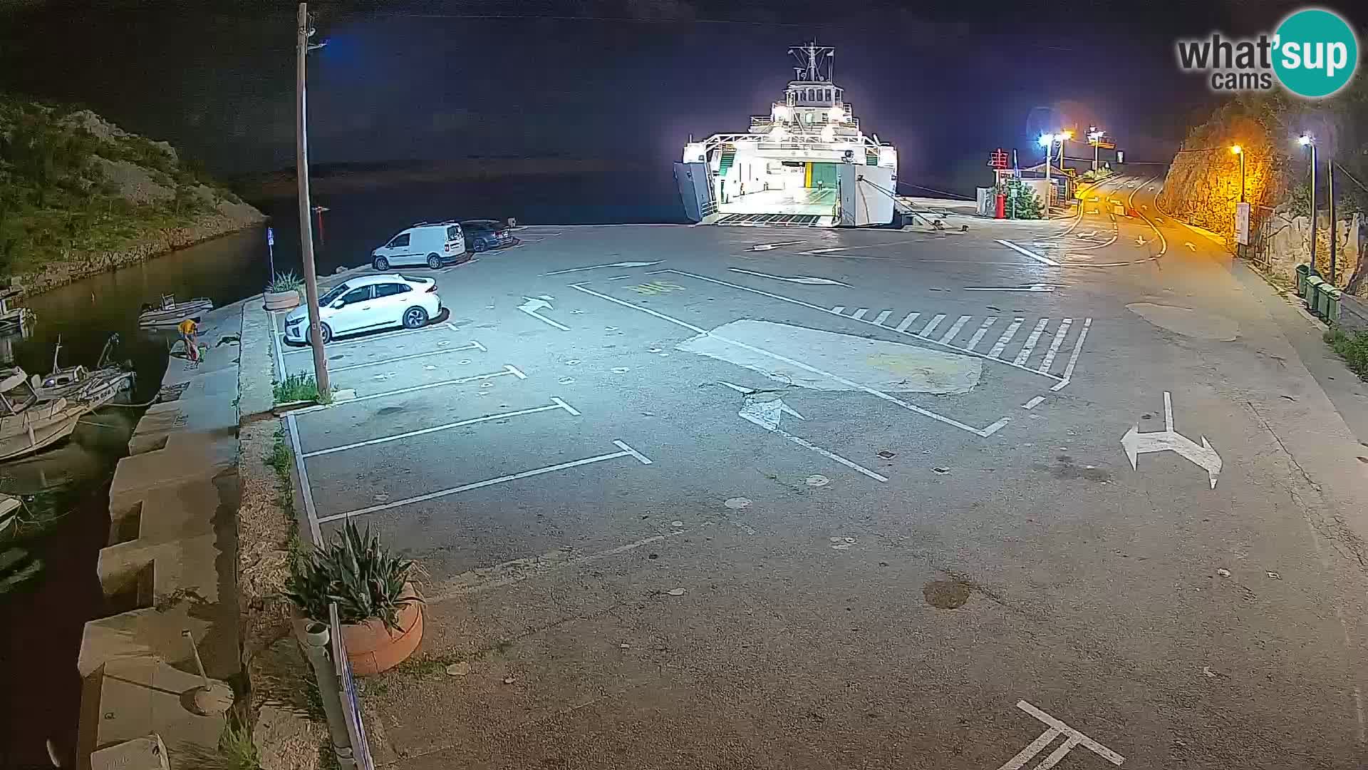 Webcam Prizna ferry port to Pag island