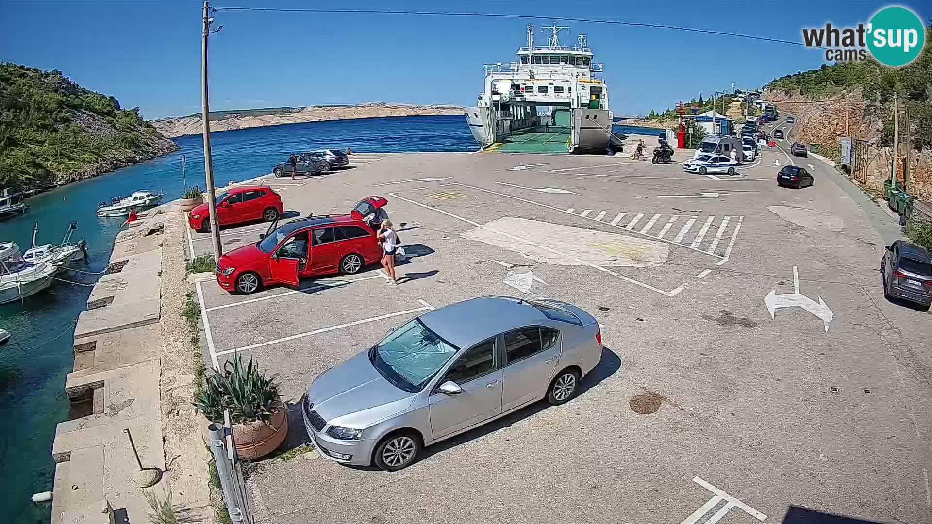 Webcam Fährhafen Prizna – zur Insel Pag