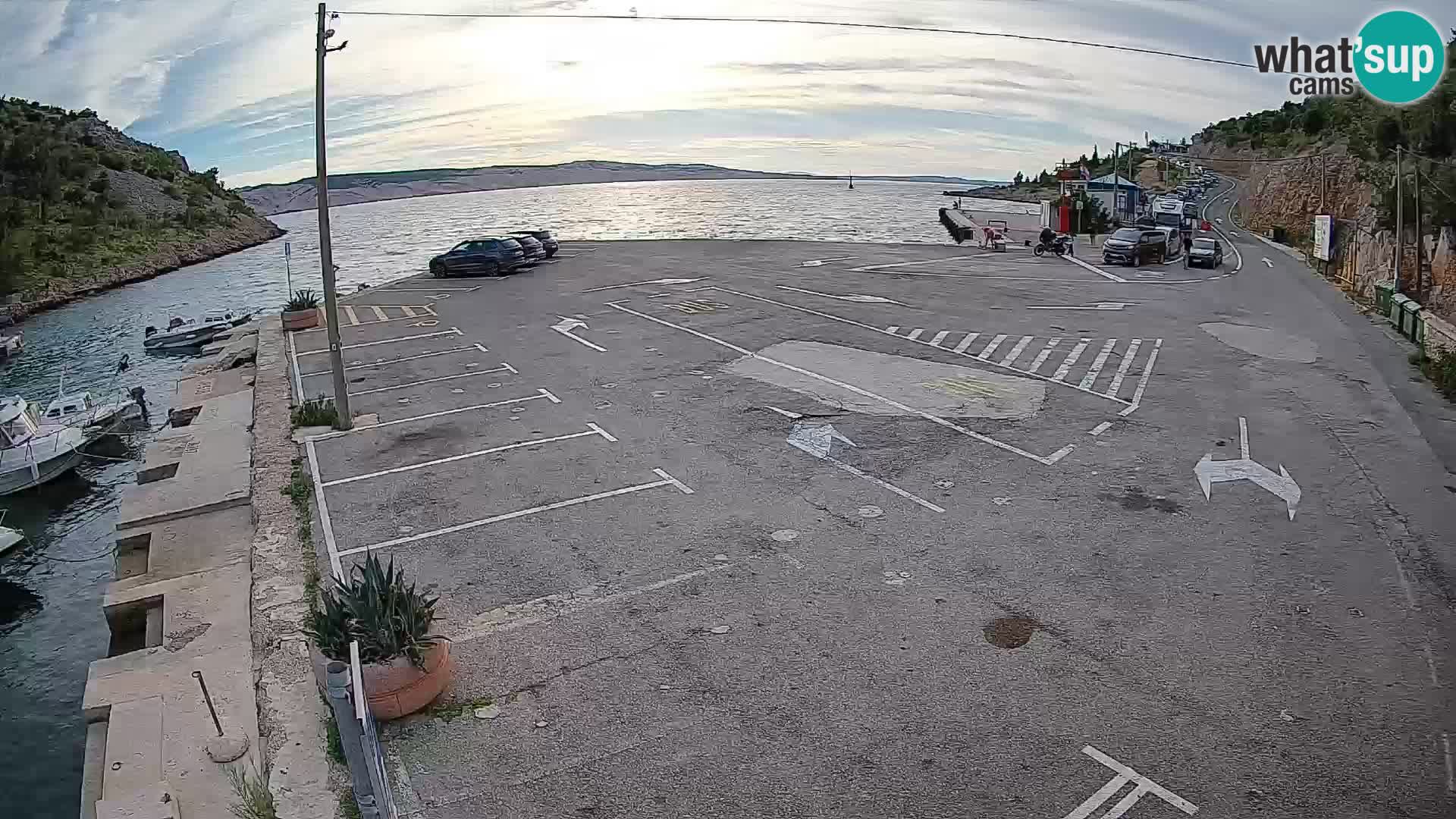 Webcam Prizna ferry port to Pag island