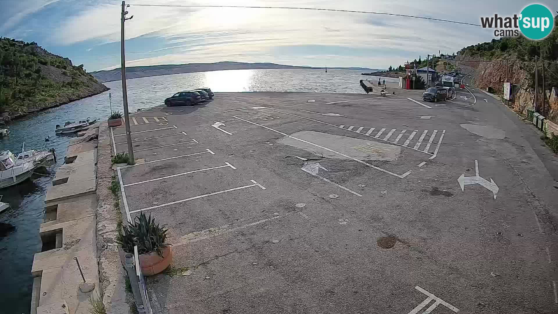 Webcam Prizna ferry port to Pag island