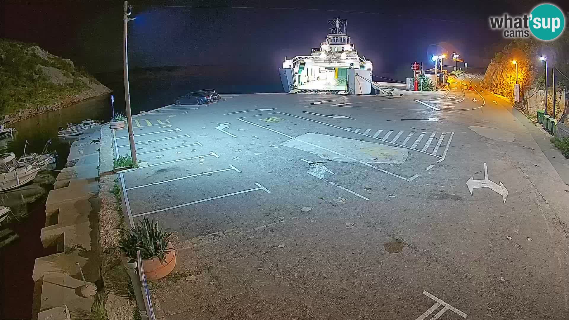 Webcam Prizna ferry port to Pag island
