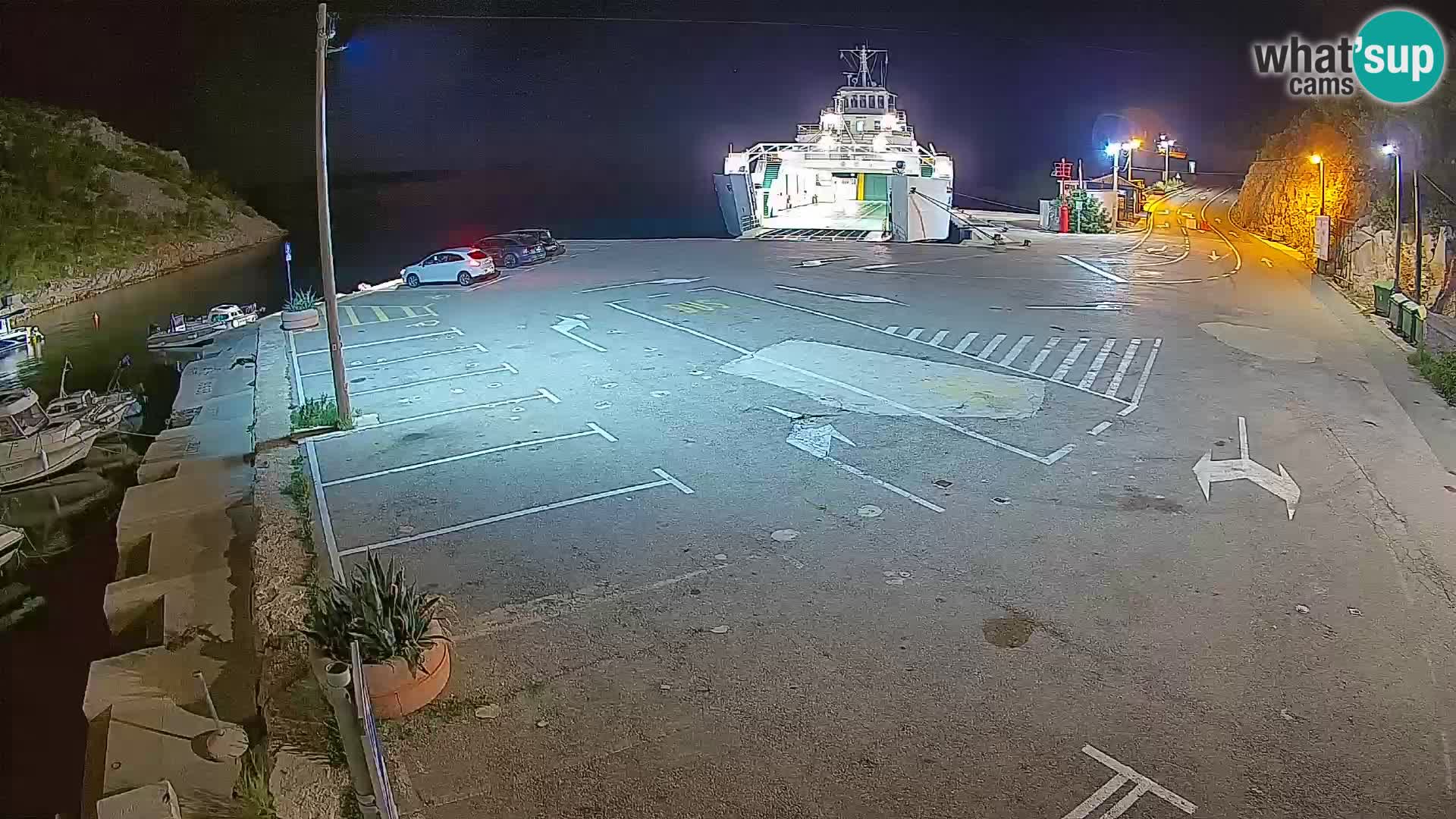 Webcam Fährhafen Prizna – zur Insel Pag