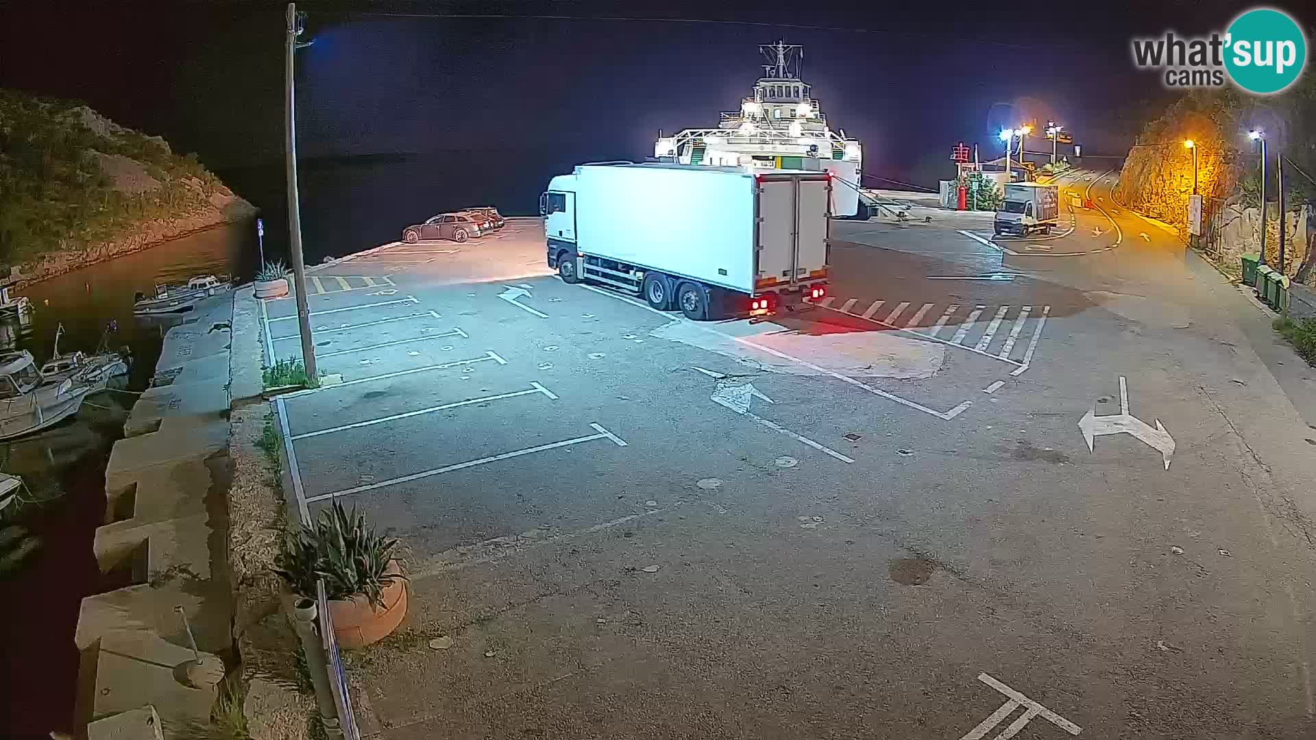 Webcam Prizna ferry port to Pag island