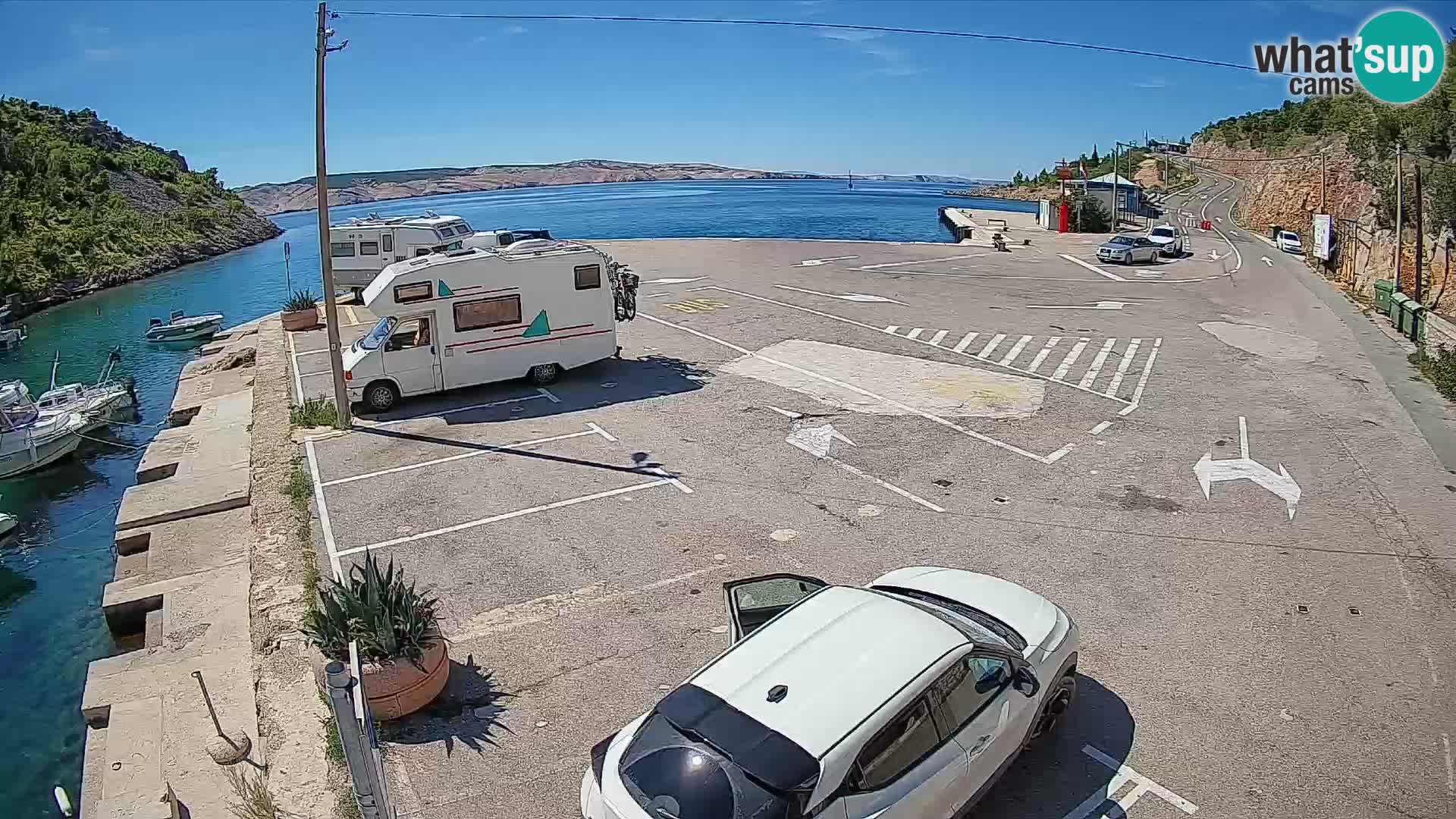 Webcam Prizna ferry port to Pag island