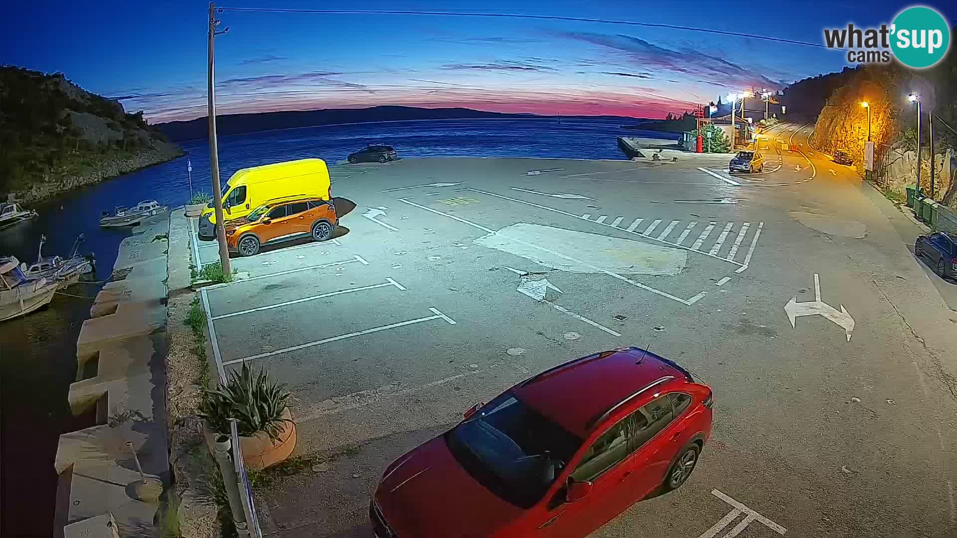 Webcam Fährhafen Prizna – zur Insel Pag