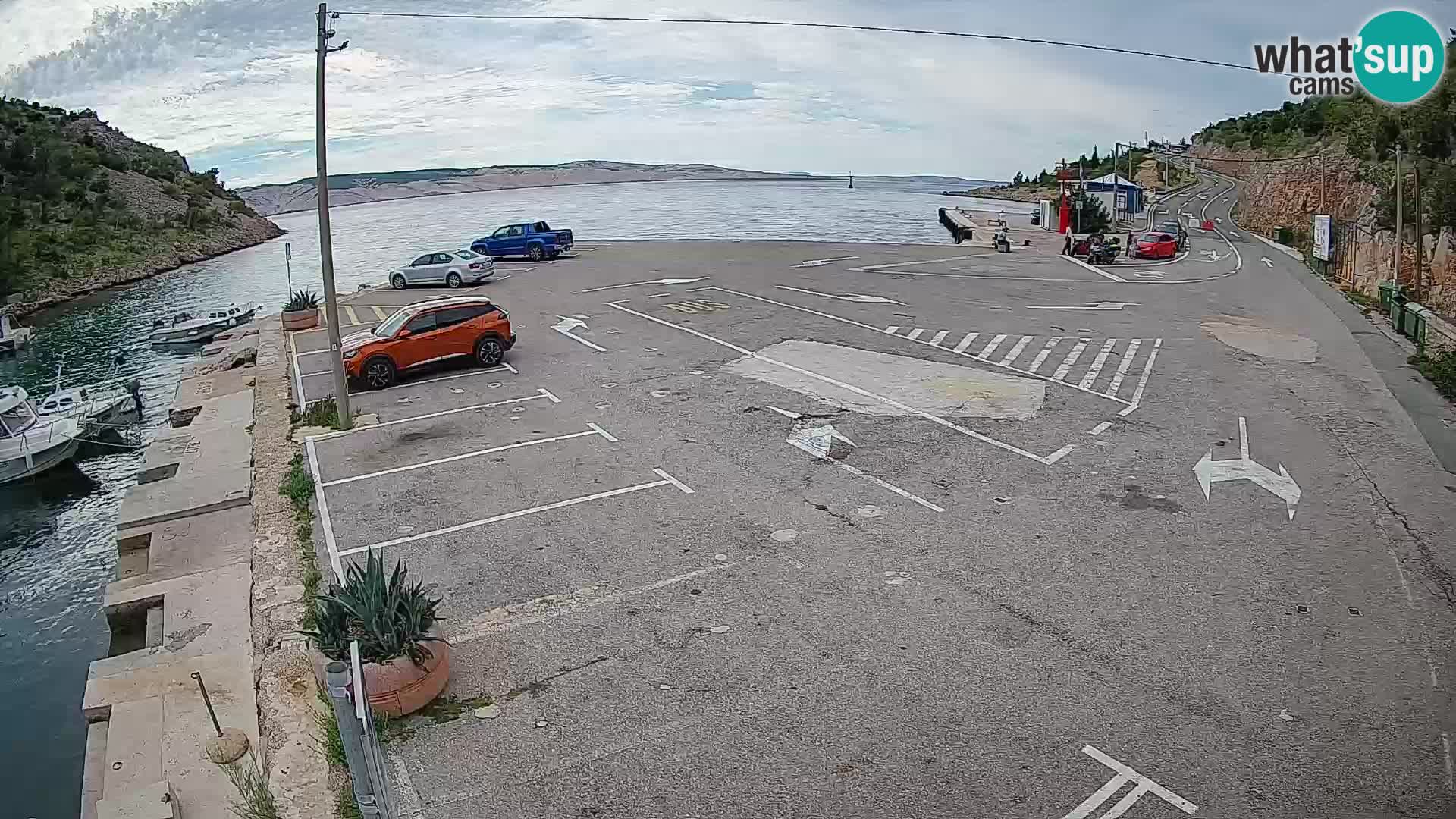 Webcam Prizna ferry port to Pag island