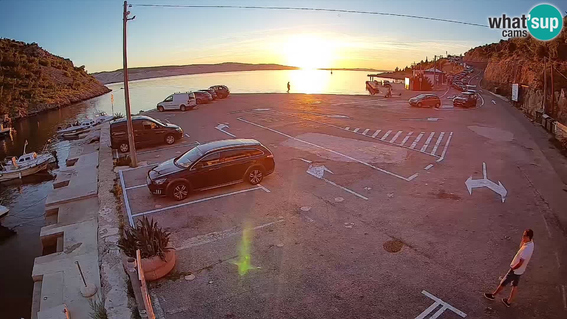 Webcam port de ferry de Prizna – vers l’île de Pag